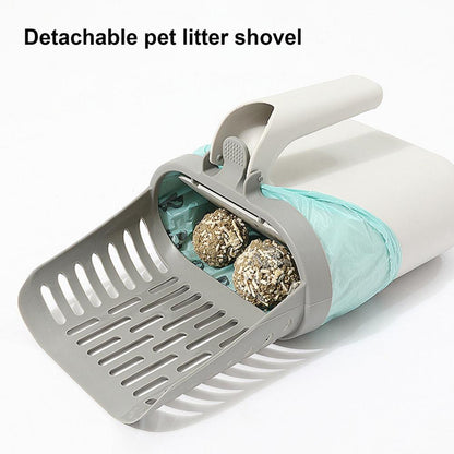 Cat Litter Shovel Set with 2 rolls Bin Bag Large Capacity