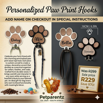 Personalized Paw Print Hook